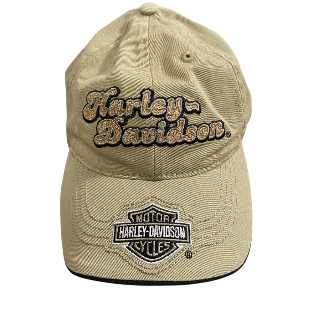 Harley-Davidson‎ Hat Orlando FL Tan Cotton Cap Embroidered Logo Adjustable